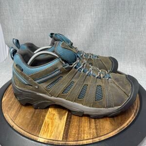 Keen Voyageur Men's Size 12 Hiking Shoes Brown Blue Lace Up Outdoor Backpacking